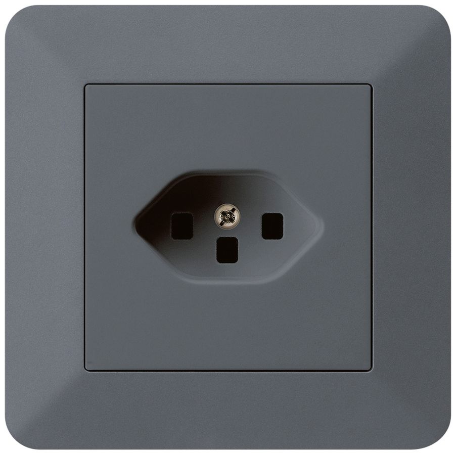 UP-Steckdose kallysto.trend T23 anthrazit mit Steckklemmen