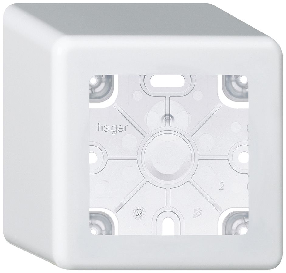 AP-Gehäuse Hager basico 1×systo weiss