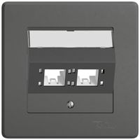 Kit de montage ENC EDIZIO.liv SNAPFIX® pour freenet cat.6A adaptateur 2× grf