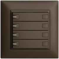 Pulsante INC KNX 4×EDIZIOdue coffee RGB con LED