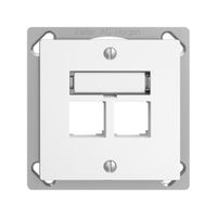 Kit di montaggio INS S-One EDIZIOdue FM.TE per 2×RJ45 diritto, bianco