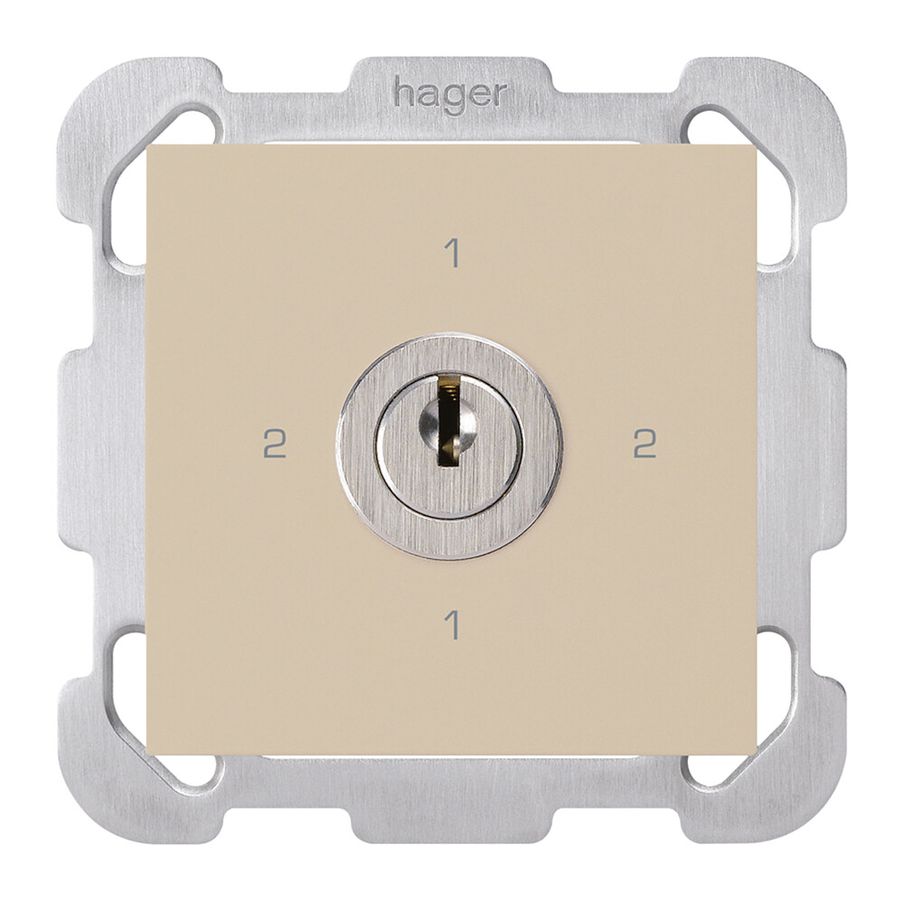 UP-Drehschalter kallysto 3/1L beige mit Schloss Kaba 8