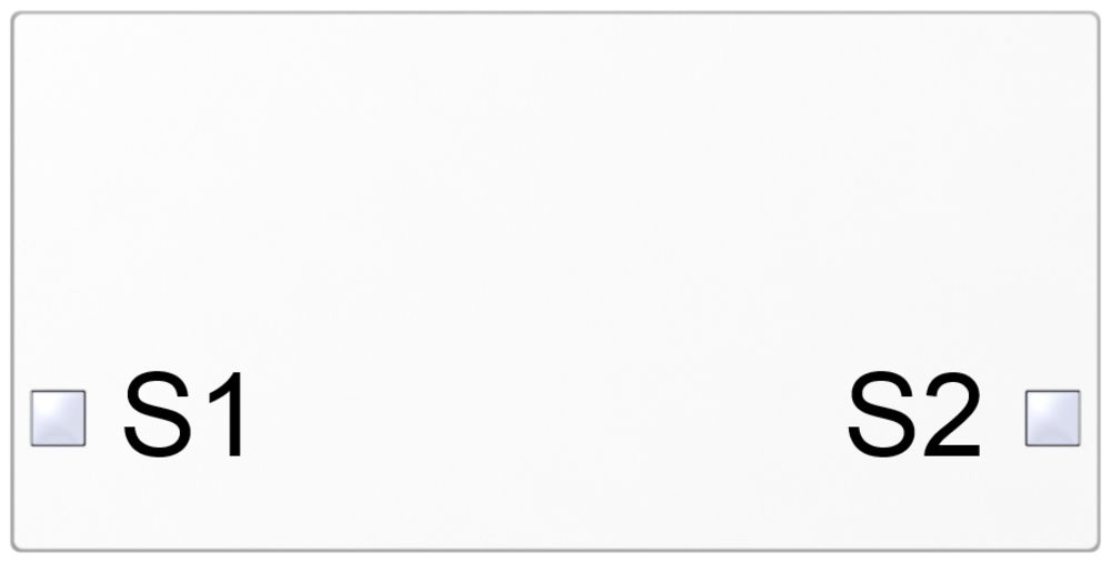 Touche SIDUS 2/4f pour senseur poussoir impression S1/S2, blanc brillant