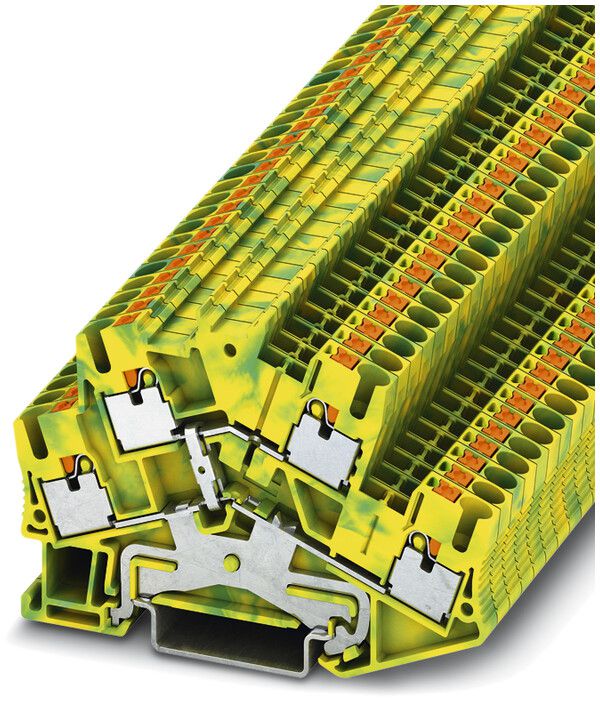 Morsetto di protezione 0.14…4mm² raccordo Push-in verde/giallo PTTBS 2.5-PE