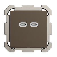 UP-Steckdose USB 18W 2×Typ C Feller EDIZIOdue FM 230V 3600mA coffee