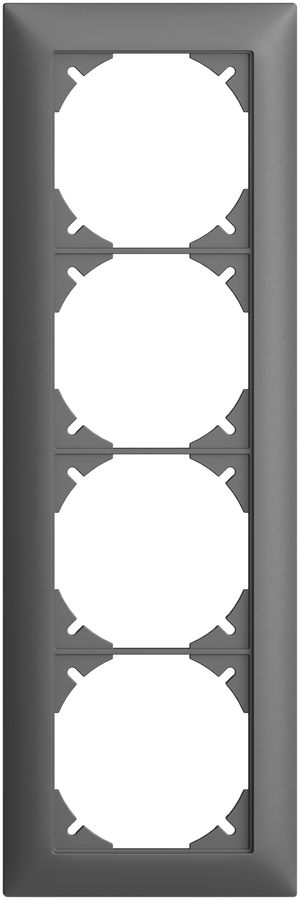 Abdeckrahmen EDIZIOdue 4×1 dunkelgrau