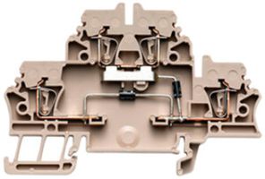 Bauelement-Reihenklemme Weidmüller ZDK 2.5/D/6 Zugfeder 2.5mm² Diode TS35 beige