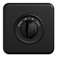 Kit frontale STANDARDdue Encl.->I<-Décl. nero 90×90mm per pulsante girevole