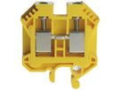 Borne de passage joignable Woertz 4…10mm² 57A 1000V vis 2×1 barre G vert/jaune