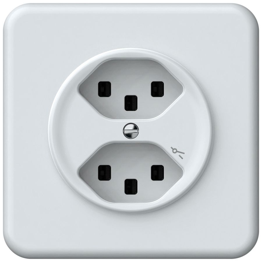 UP-Steckdose origin 2×Typ 23 1×S 16A 230V 92×92mm weiss