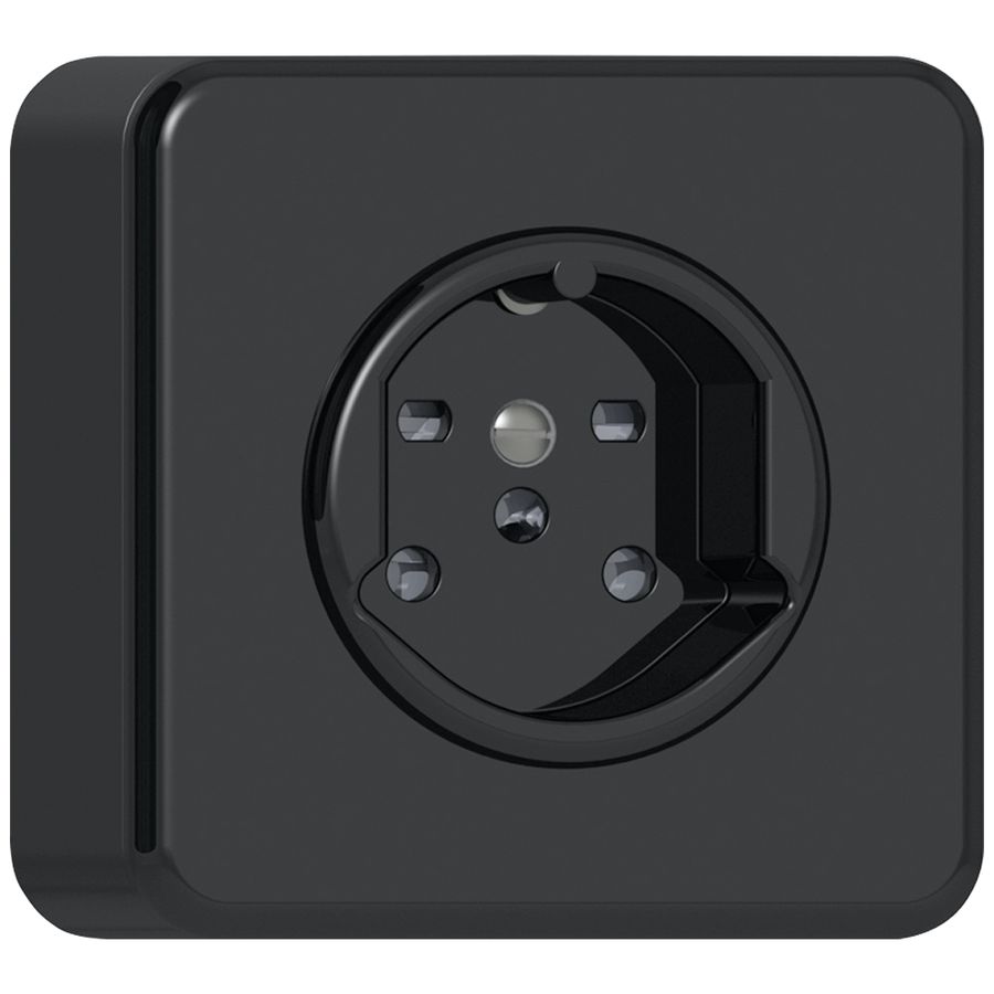 AP-Steckdose CLASSIC T15 schwarz