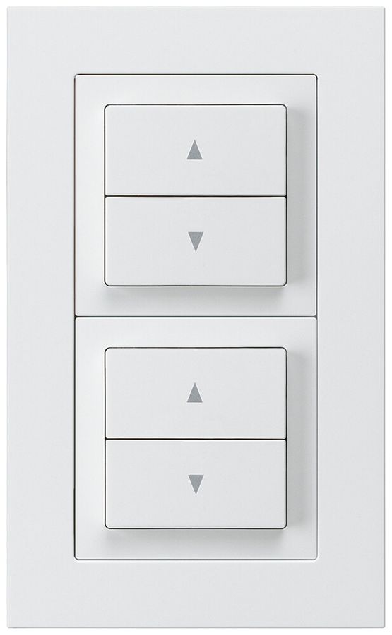 Combinaison ENC kallysto.pro grd.I-I verticale 2×interrupteur pour stores blanc