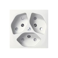 Frontplatte SIDUS weiss zu 3×T13