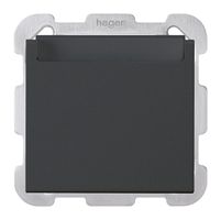 Interruttore Hotelcard INC kallysto 1L nero con piastra di fissaggio