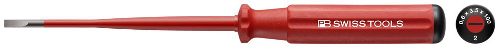 Cacciavite a taglio PB 0.6×3.5×100mm VDE 1000VAC/1500VDC, DIN7437