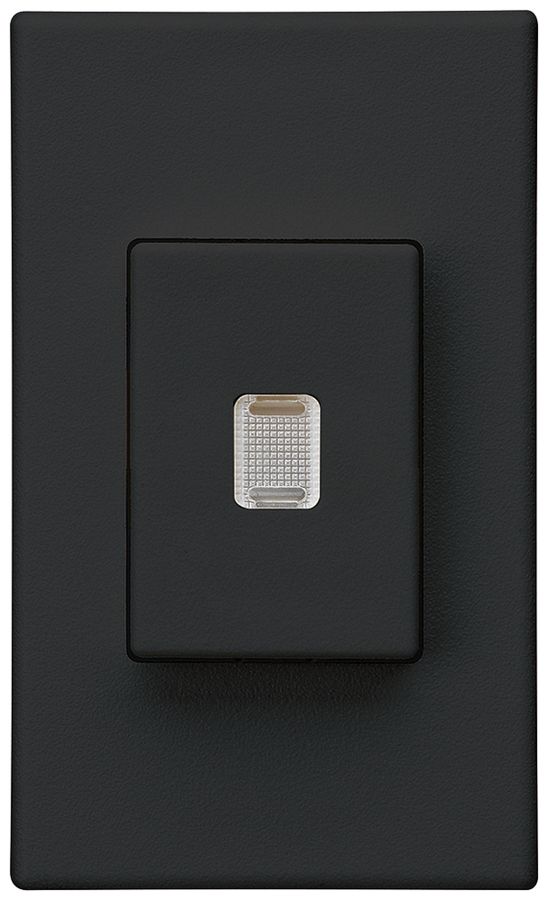 EB-Druckschalter Hager FLF 10A/250V 3/1L beleuchtet schwarz