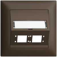 Kit montaggio INC EDIZIOdue FMI uscita obliqua 2×R&M cat.6A/LC speciale, coffee