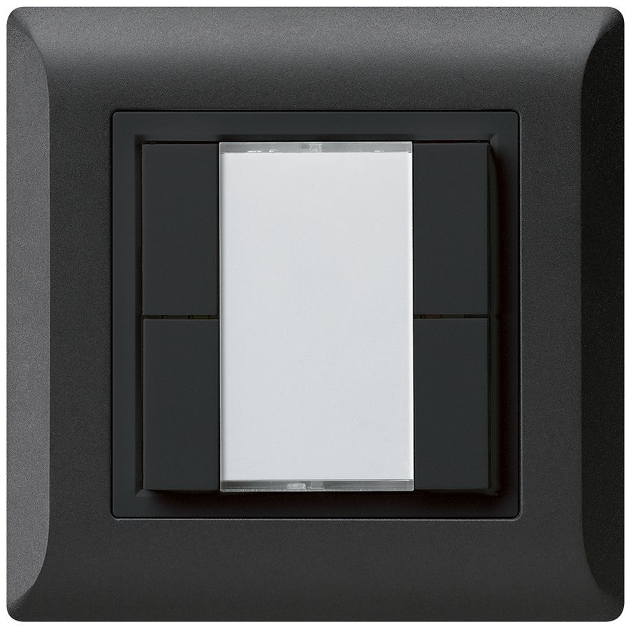 Poussoir multifonction AP kallysto.line KNX RF 4×  noir