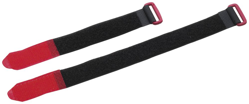 Kabelbinder mit Klettverschluss 25×300mm rot/schwarz