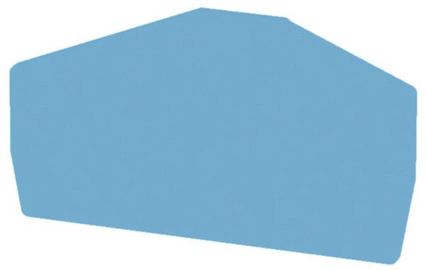 Plaque de fermeture Weidmüller ZAP ZDU6-2 67.95×2mm bleu
