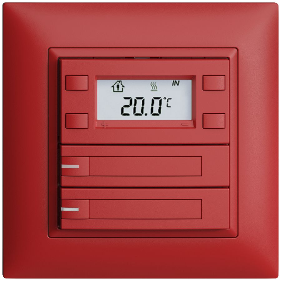 Poussoir RTH ENC KNX 2× EDIZIOdue FMI berry, avec pap.+LED RGB