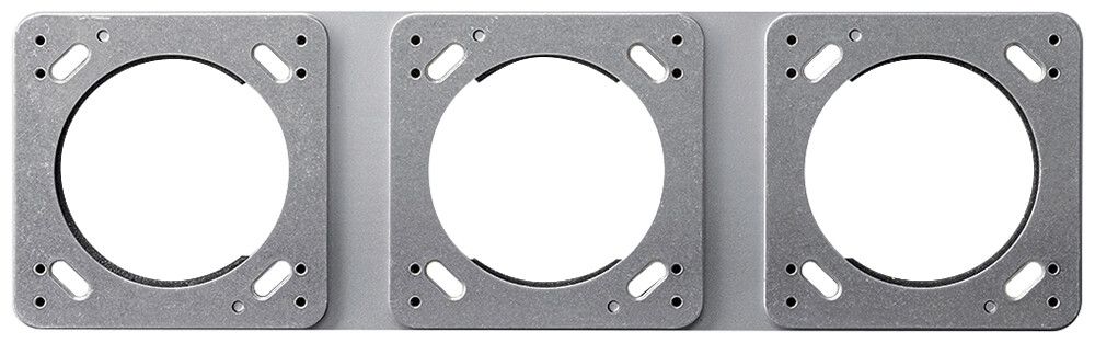 UP-Montageplatte robusto 3×1, für Rauputz, aluminium
