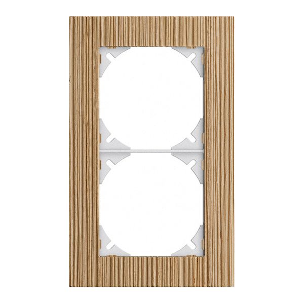 Abdeckrahmen EDIZIOdue prestige 2×1 eiche relief