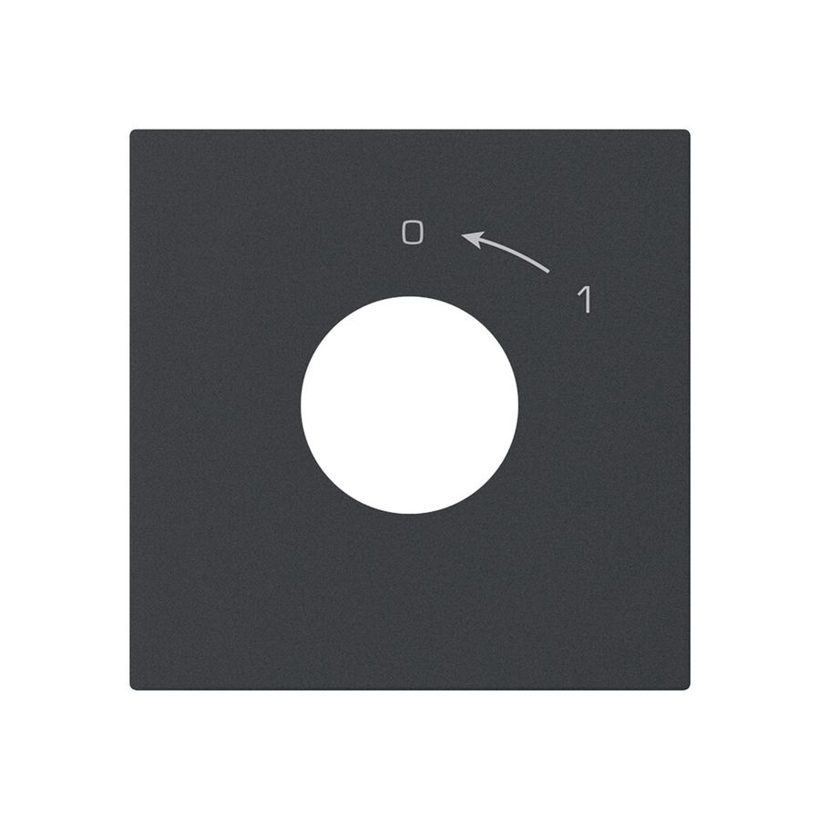 Kit frontale per contatto rotativo a chiave 60×60mm kallysto 0<-1 nero