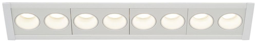 EB-LED-Deckenleuchte SLV MILANDOS 8, 16W 1300lm 3000K 45° Aluminium weiss