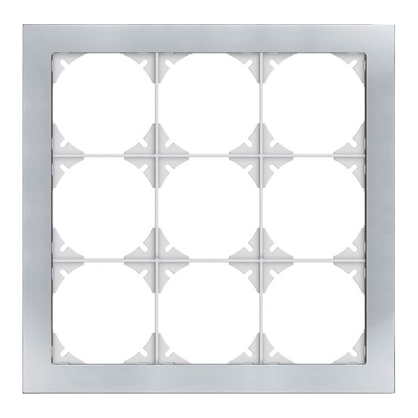 Abdeckrahmen EDIZIOdue prestige 3×3 chromstahl poliert