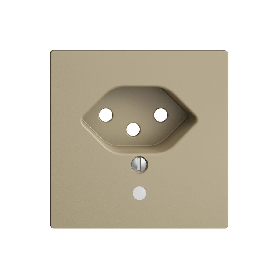 Frontplatte EDIZIOdue T13 sand 60×60mm mit Linse