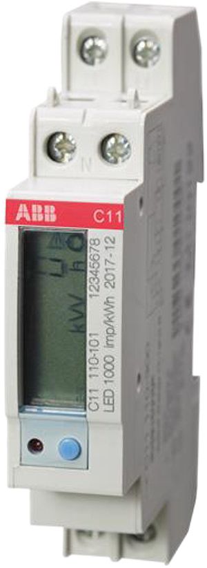 Compteur d'énergie AMD ABB C11 110-101 MID, monophasé