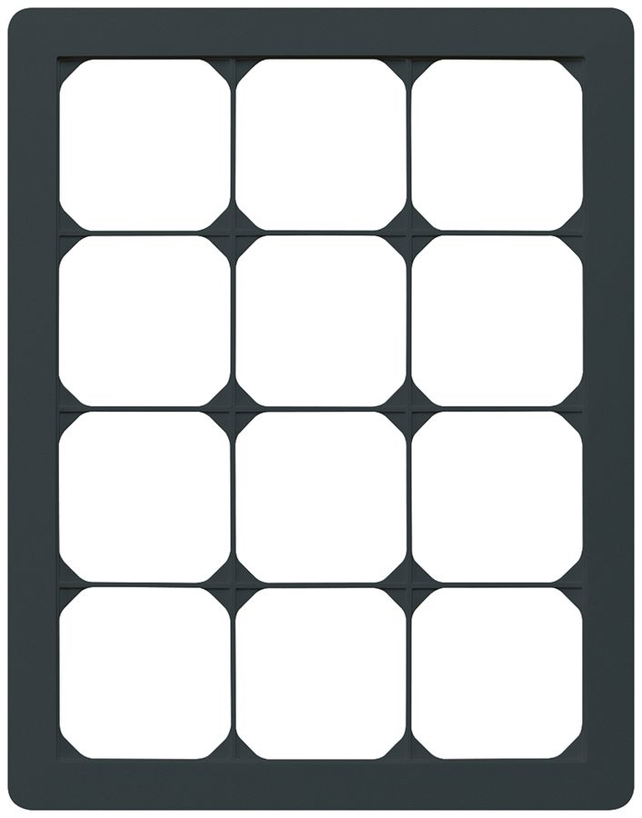 UP-Abdeckrahmen kallysto.trend 4×3 schwarz 274×214mm