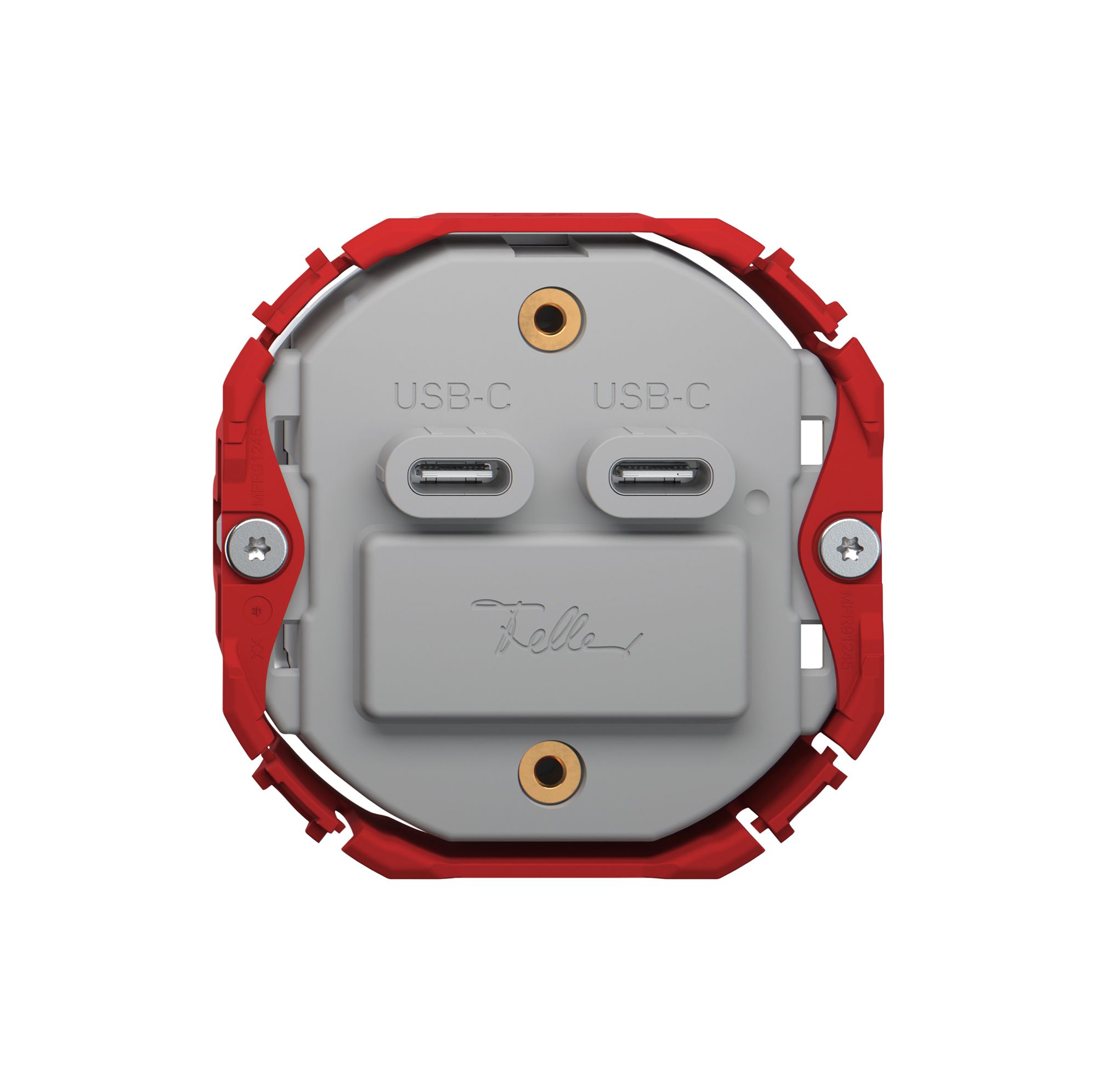 Prise de charge USB Feller SNAPFIX® 230VAC 18W 2×USB C