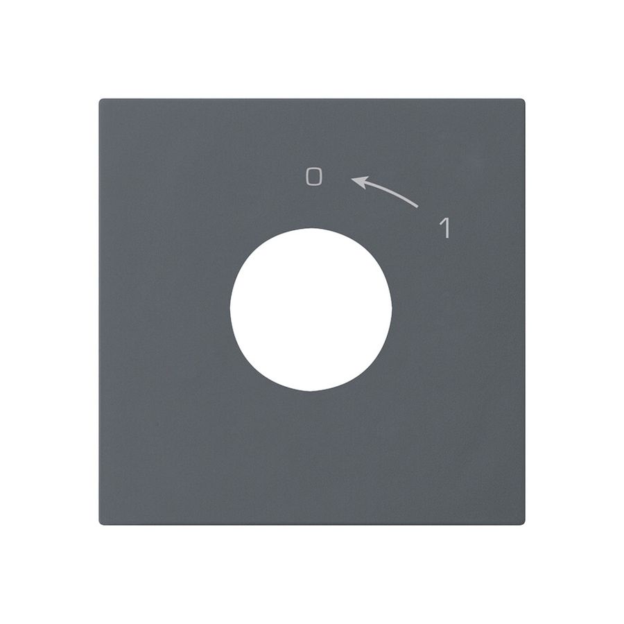 Kit frontale per contatto rotativo a chiave 60×60mm kallysto 0<-1 antracite