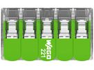 Verbindungsklemme WAGO Green Range 5L 0.5…6mm² mit Hebel gn Transparent