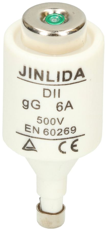 Fusibile D MAX HAURI DT-II 6A verde 500V ritardo 50 KA gG Ø21×48mm 5 pezzi