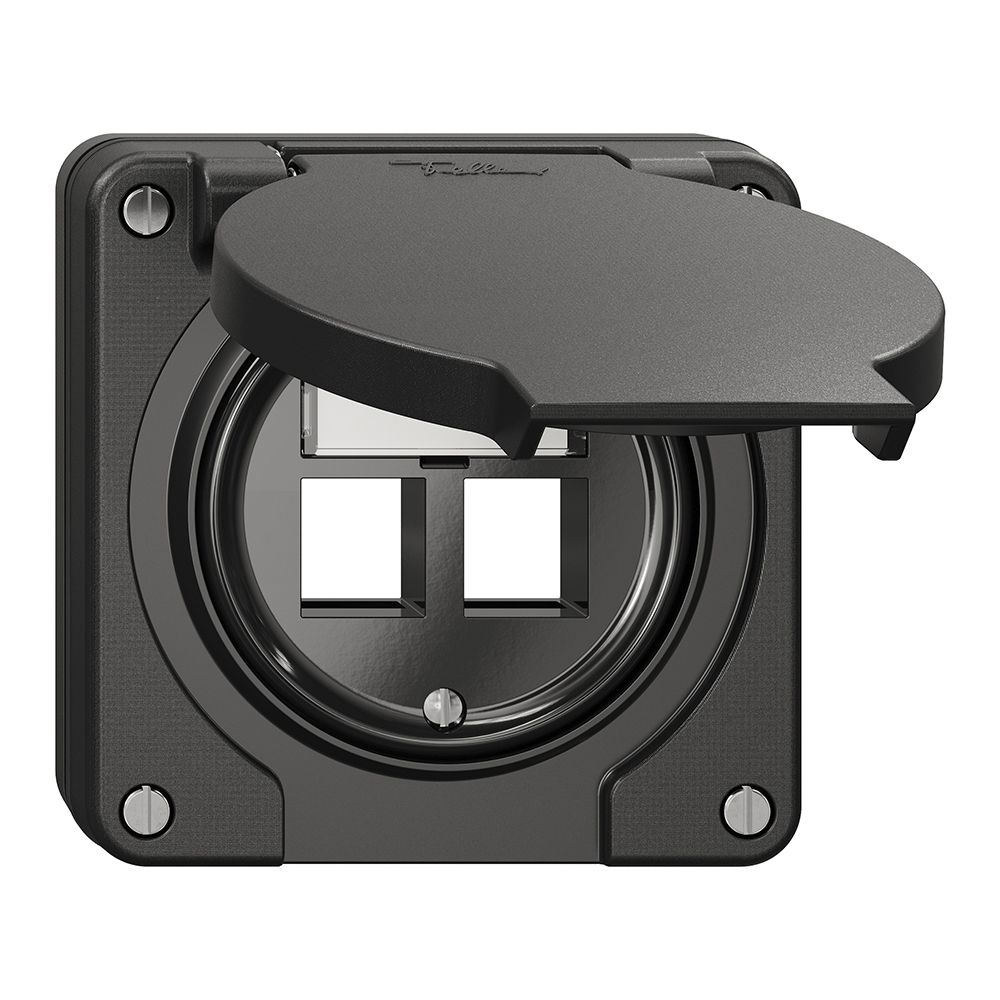 Kit de montage NUP Feller Keystone, pour sortie droite, double, noir