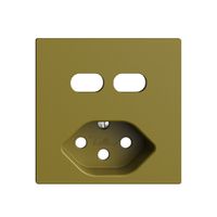 Montageset Feller EDIZIOdue für Steckdose USB 2×Typ C + Typ 13 olive