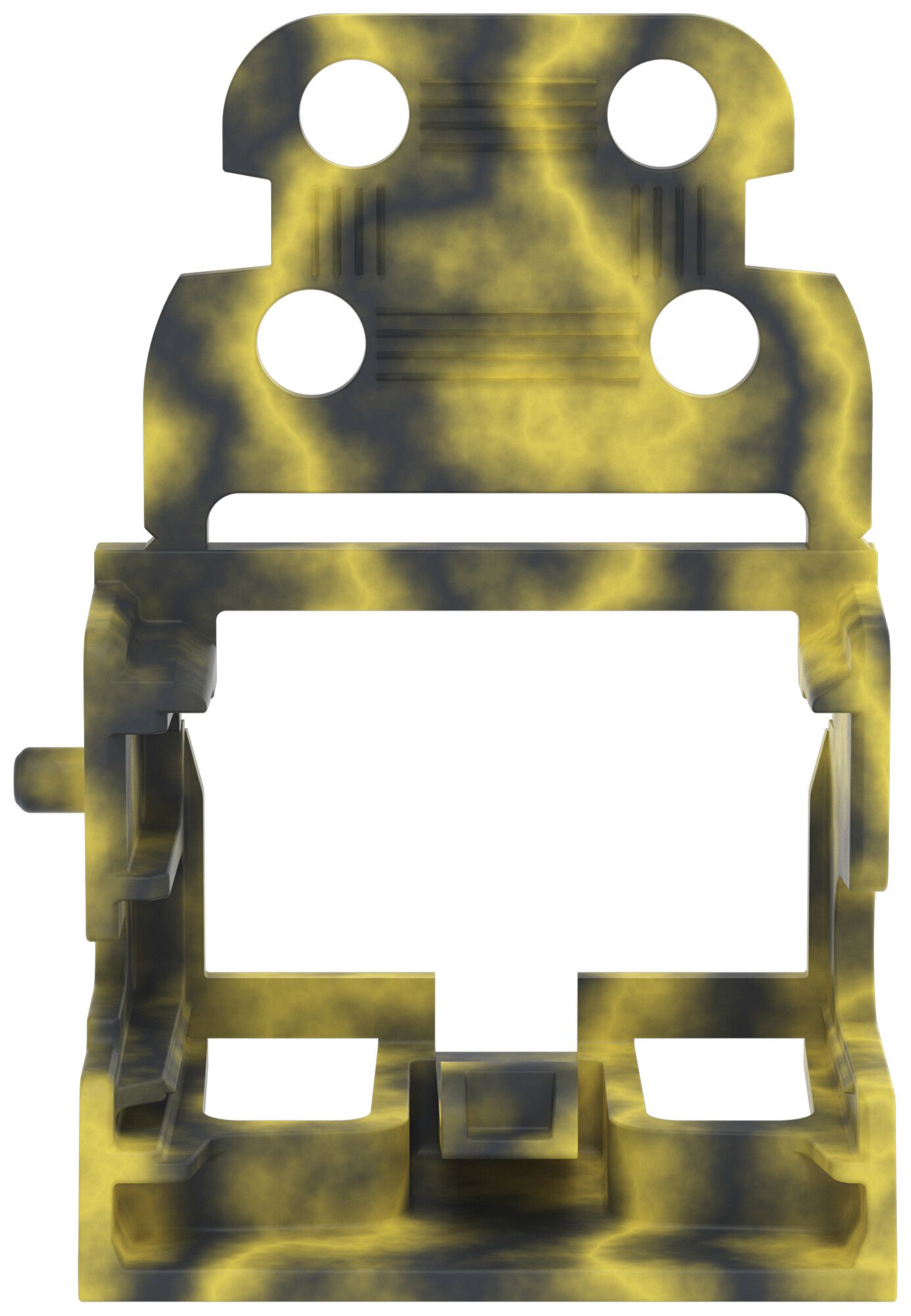 Befestigungsadapter WAGO 221 mit Zugentlastung 10L×4mm² Schraube grau/gelb