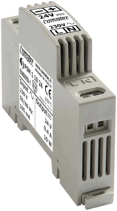 Alimentation AMD Comatec PSM1, IN: 230VAC, OUT: 24VDC/10W, stabilisé, 1UM