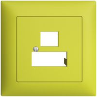 UP-Frontset EDIZIOdue lemon 88×88mm 3×RJ45