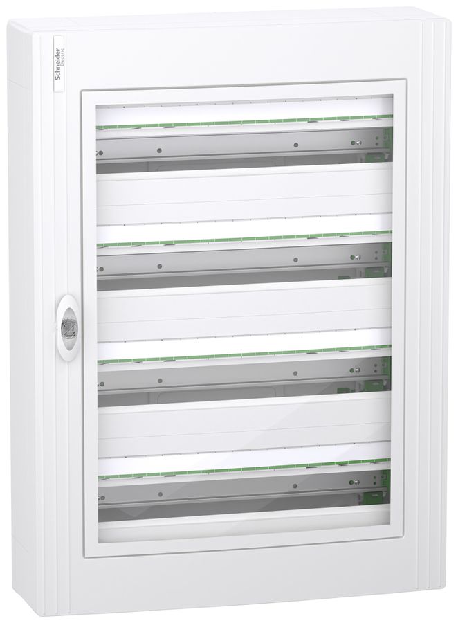 Petit tableau de distribution AP SE PrismaSeT XS a.porte tr 4×24UM 550×750×168mm