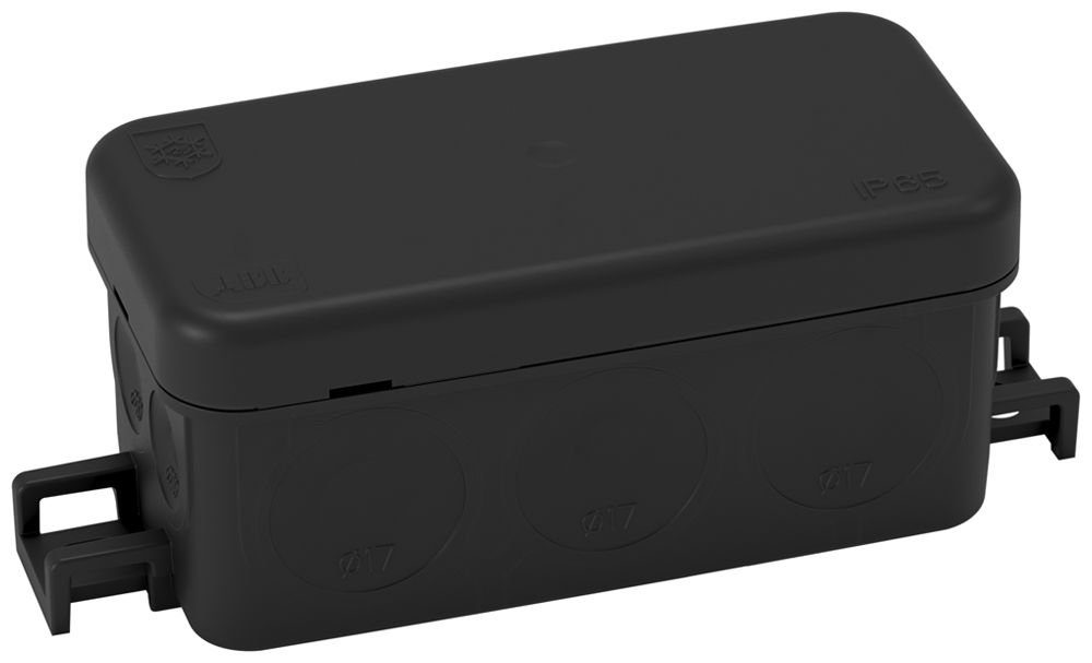 AP-Abzweigdose ELTAG ABB AP45 Mini 2K 105×43×40mm IP65 schwarz
