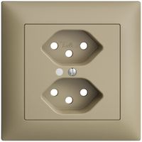 UP-Frontset EDIZIOdue sand 88×88mm 2×T13 mit Linse