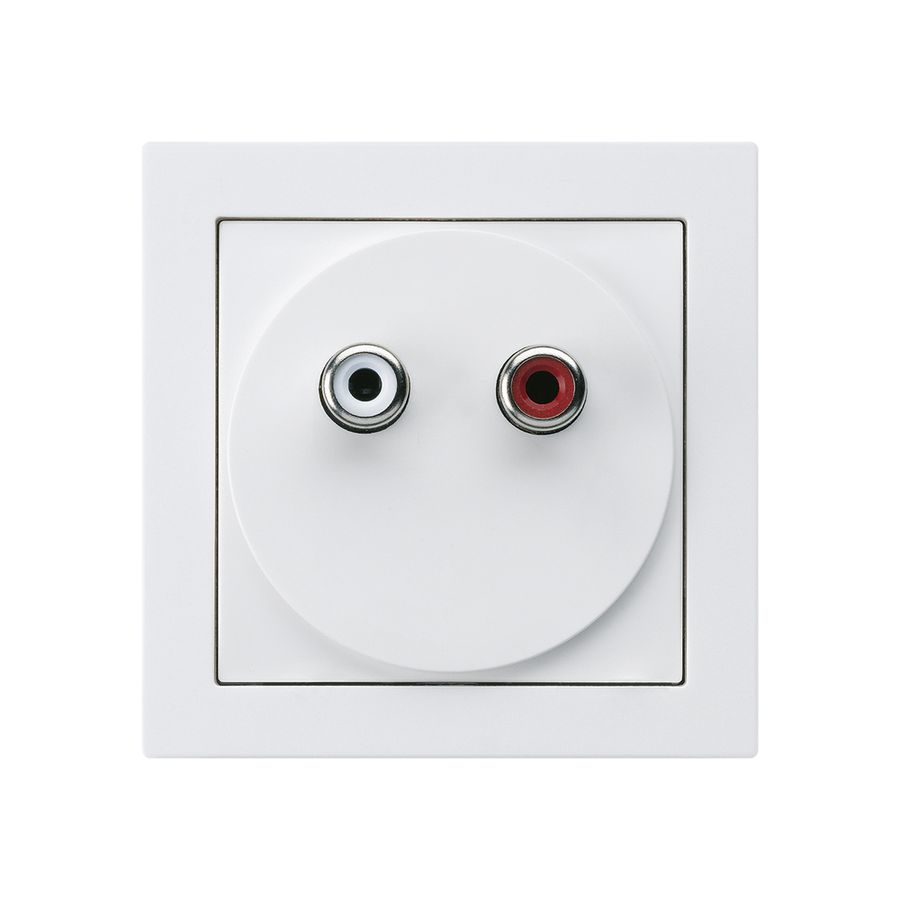 Anschlussdose kallysto A Audio RCA weiss