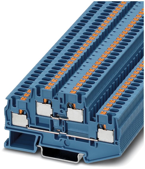 Borne 0.2…6mm² connexion à ressort bleu