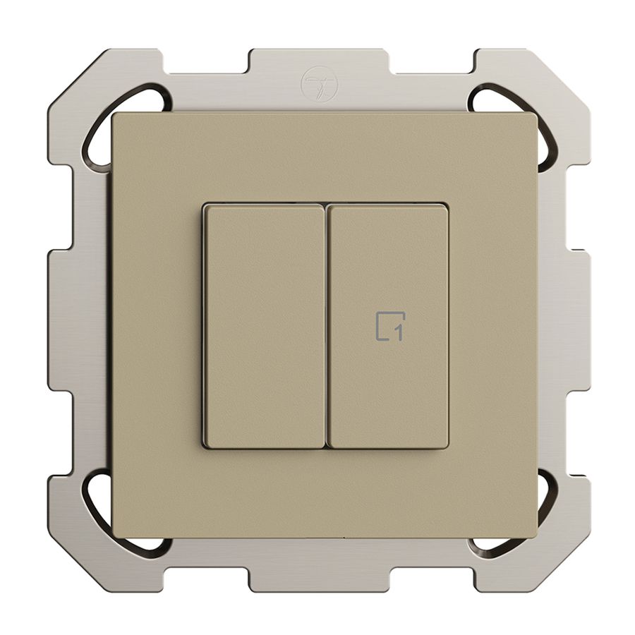 UP-Druckschalter 1K/2T Szene WLAN Edue Wiser sand