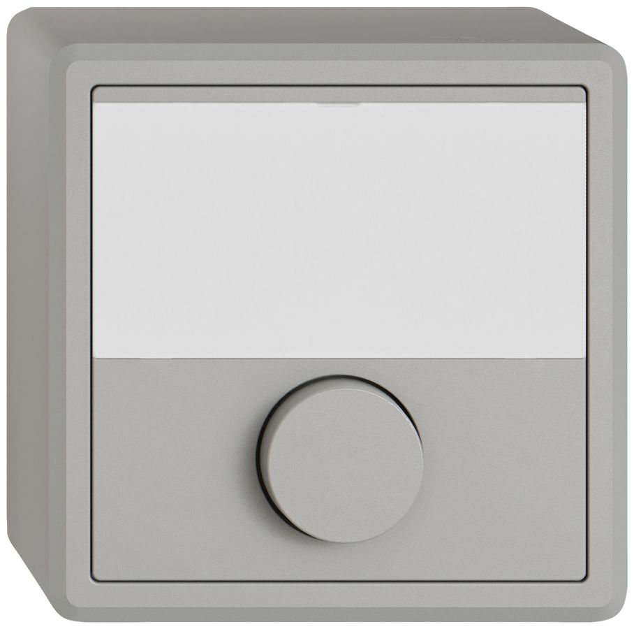 AP-Sonnerie-Drucktaster EDIZIO.liv SNAPFIX® 6A 250V mit Namensschild hgu