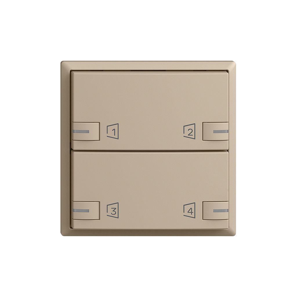 Kit de montage EDIZIOdue zeptrionAIR F, WLAN, LED-RGB, 2×touche, 2×commande sa